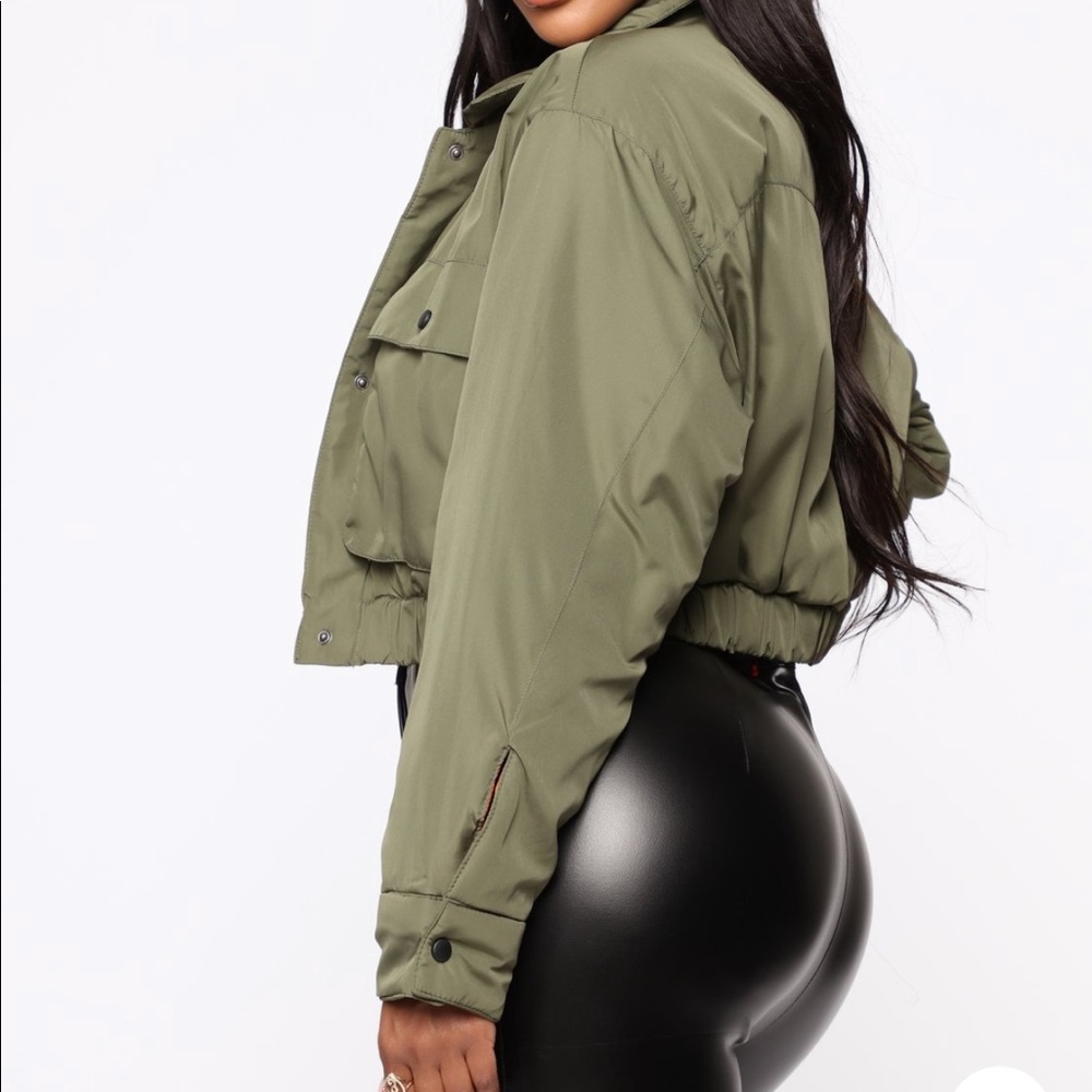 Fashion nova green jacket